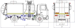 Side-loading rubbish truck model MK-3552-03