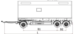 Van trailer type MDO431, modification 878537 on axle MD.?2?1850?9??120?13 (double axle) or on axle MD.?1?2050?9??120?13 (single