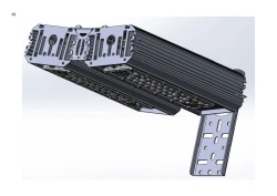 LED luminaire "Industrial Design MTM IoT" series CUBIC 80 Two modules Connection from sides 10 degrees Mounting Cantilever
