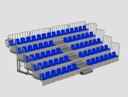 Telescopic grandstand of "TT" type