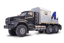 Special cargo-passenger truck model 675914 with CMU (INMAN IT150 JSC) on URAL 4320-6951 chassis