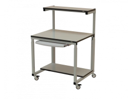 Rolling computer desk including antistatic (ESD)