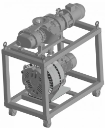 Double-rotor vacuum unit AVD-50/10