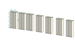 Double-door cupboard, four-shelf, 800x380x1900