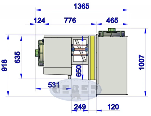 Wall-Mounted Refrigeration Monoblock SEVER BGM 535 S