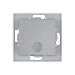 CADUCEUS ALING PRESTIGE Flush-mounted push-button switch 10A, 250V~, silver, article number 6010.S