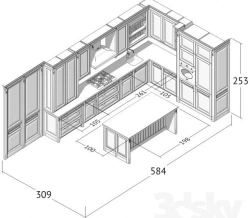 Set of kitchen furniture "Adele ZDRKD-4"
