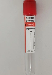 Vacuum tube for taking venous blood "BERIMED", without reagents, size 13x75 mm, volume 2,0 ml.
