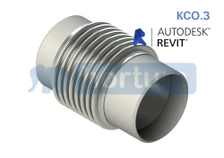 KCO.3 - Axial bellows compensator made of stainless steel with inner shield with welded connection; DN from 32mm to 120mm.