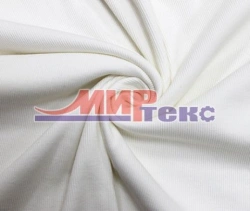 Cotton knitted fabric (cotton-100%) bleached, laminated 2+2