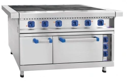 Electric six-burner cooker EP-6ZhSh-K-2/1 (with convection air and humidification roasting cabinet, function size of stainless s