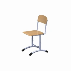 Non-adjustable plywood chair on metal frame height groups No. 1;2;3;4;5;6;7