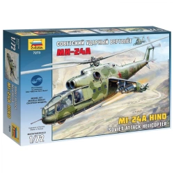 Assembled model "Soviet attack helicopter Mi-24A".