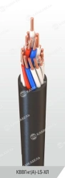 Control cable with copper conductors insulated with polyvinylchloride plasticate of reduced fire hazard, for nominal p