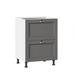 Amelie-3 LD.299820.000 Set of fronts for kitchen cabinet 600 with 2 drawers (Lux) (Onyx grey)