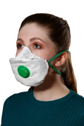 Filtering half-mask for protection against aerosols with additional protection against vapours and gases "Respirator "Lepestok-4
