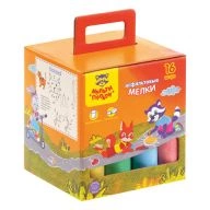 Coloured crayons for asphalt Multi-Pulti, 16pcs, 6 colours, round, cardboard box