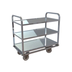 Aluminium 3 tier serving trolley