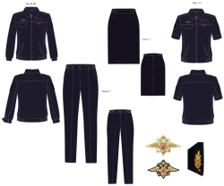 Women's summer suit and lightweight women's summer suit for employees of the internal affairs bodies of the Russian Federation