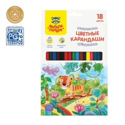 Watercolour pencils Multi-Pulti "Incredible Adventures", 18 colours, three-edge, sharpened, cardboard, europodweight