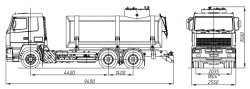 Tank truck for transportation of food liquids (technical water) ??? 4680G4-20 on chassis MAZ 6312?5, 6312?9, 6312?9, 631228