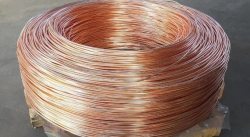 Wire rod of copper-silver alloy of MS 0,1 grade