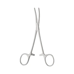 TZ-01-290-16 Healing clamp with atraumatic cutting, curved, 160 mm
