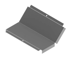 Tray lid for 45 degree internal vertical angle tray KL 000 F45, with overall dimensions from 50 mm to 600 mm, with thicknesses