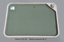 Windscreen glass TSK 186. 05. 000 JSC "NITS IM. V. F. SOLINOV" JSC Russia