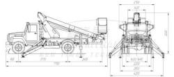AGP-18T autohydro lift GAZ-33086 17.8M 250KG 9.5M