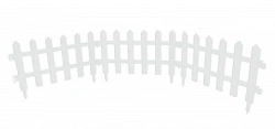 Flowerbed hedge. White