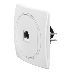CADUCEUS ALING EON Flush-mounted computer socket with Keystone RJ45 8P8C cat.6 FTP module, white, art. no. E6150S.00 (mechanism)