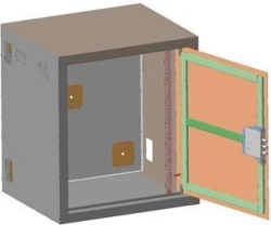 Reinforced wall-mounted distribution cabinet SHRNu-14U-530-E