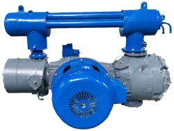 Compressor piston air and gas compressor units on oppositional bases