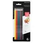 Watercolour art pencils "Aqua-colour" "Izostudiya" IZO-WCP6B Set of watercolour pencils sharpened 10 x 6 colours.