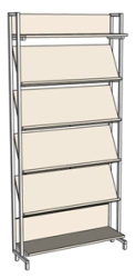 Library demonstration shelving unit