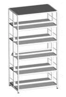 Double-sided shelving unit 900x570x1752 mm