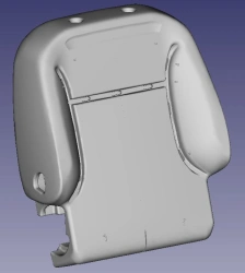 Left front seat backrest padding with armrest 4458958