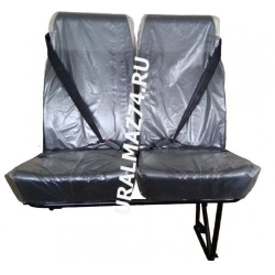 Manufacture of new design double passenger seat (high backrest) complete, right with 3-point belt