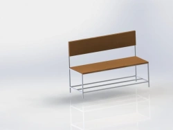 Bench with a backrest
