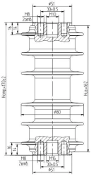 Insulator OSC 8-20-B01-2 UHL2 (T2)
