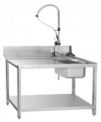 Prewashing table SPMP-7-4 for MPT dishwashing machine (with showering device)