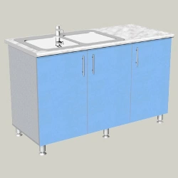 Three-door sink cabinet model M-11