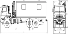 Special motor vehicle model 675409-12 with CMU (INMAN IM15, IM20, IM27, IM40T, IM50, IM55, IM77, IT80, IT90, IM95, IM150, IT1)