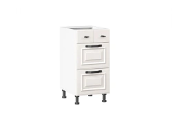 Marina LD.273180.000 Front set for kitchen cabinet 400 with 3 drawers (5) (Alabaster )
