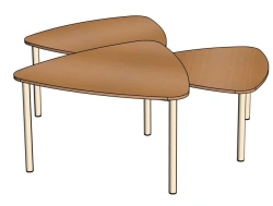 Metal-framed "Triangle" table / SD38