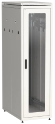 LN35-47U61-GP ITK Network cabinet 19" LINEA N 47U 600x1000 mm glass front door, rear perforated grey