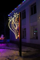 LED console (LED panel) "Ice and Flame" - decorative street lamp on brackets (modifications 220V, 24V,
