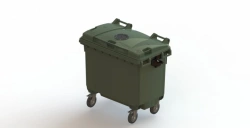 Mobile waste bin 660l Art.25.C19.V/1 (20.803.70.PE; 21.053.70.V/1)