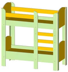 Children's wooden bunk bed with ladder article 6618;